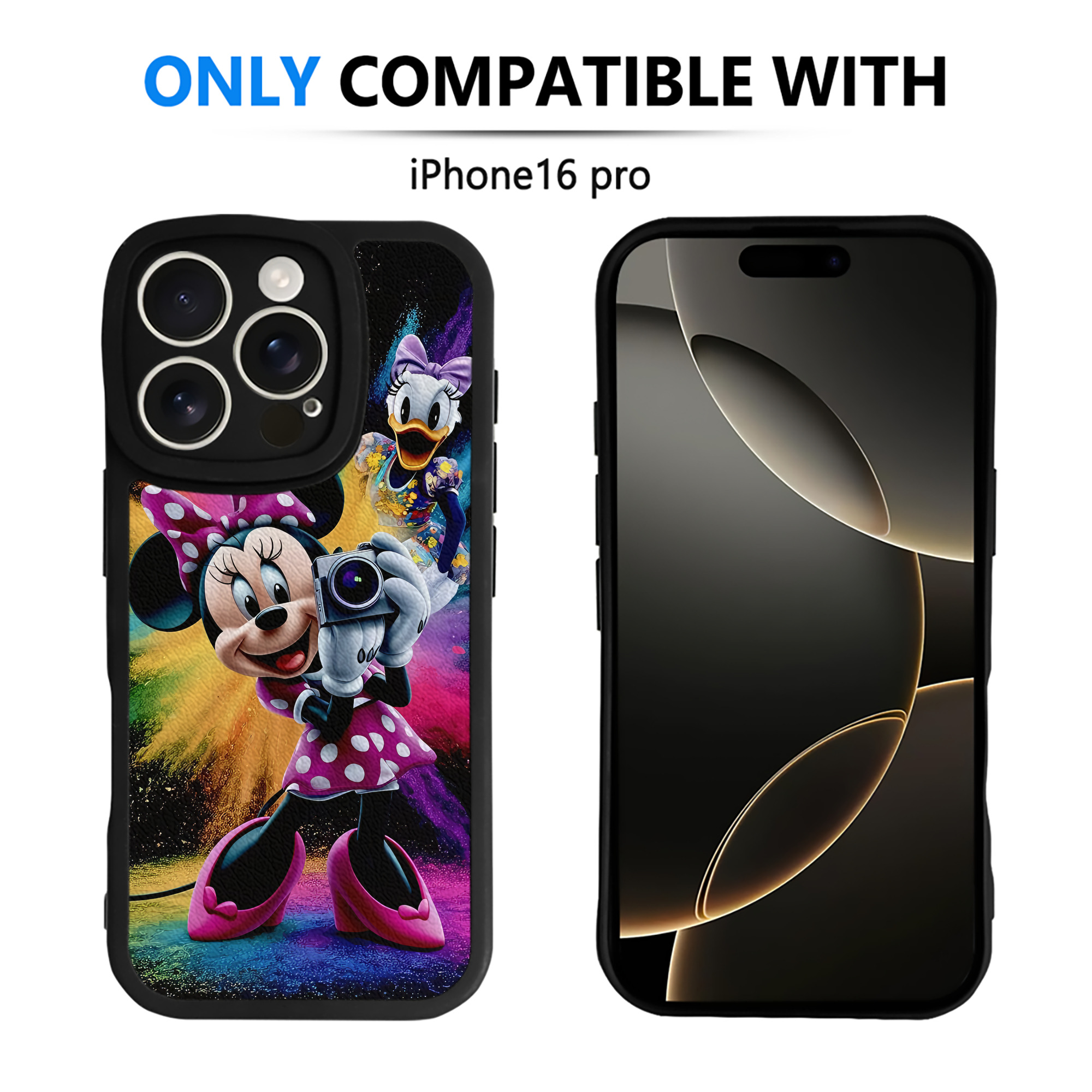 （画像用） ミッキーマウス Mickey Mouse 【iPhone 16シリーズ対応】シリコンスマホケース（レザー調） 材質：シリコン